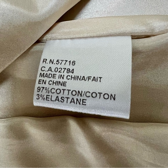 NWOT Papillon Beige Mid Length Trench Coat - Size Small - Picture 4 of 5